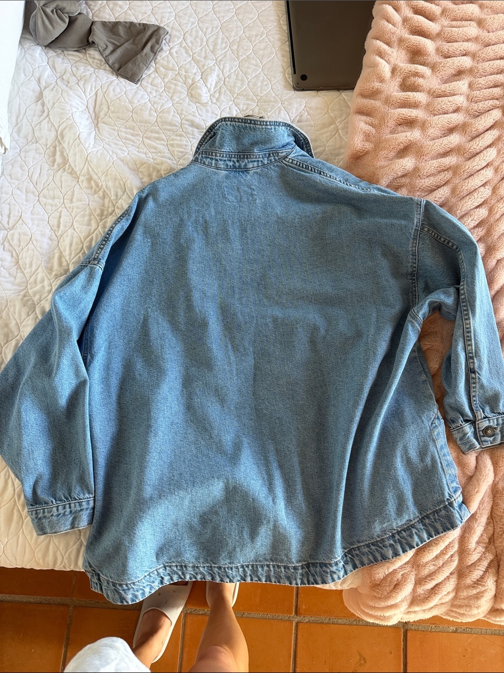 Free People Oversized Denim Jacket - Picture 3 of 4